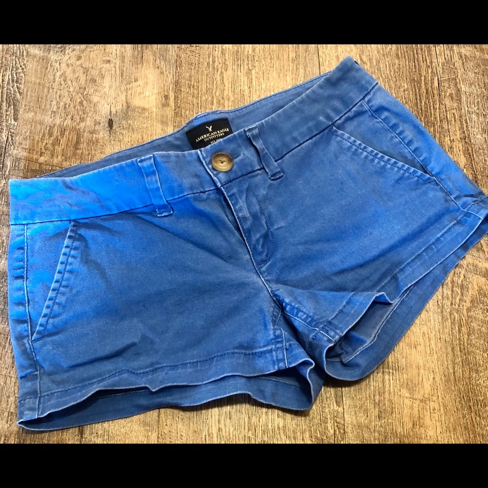 American Eagle Blue Shortie Shorts